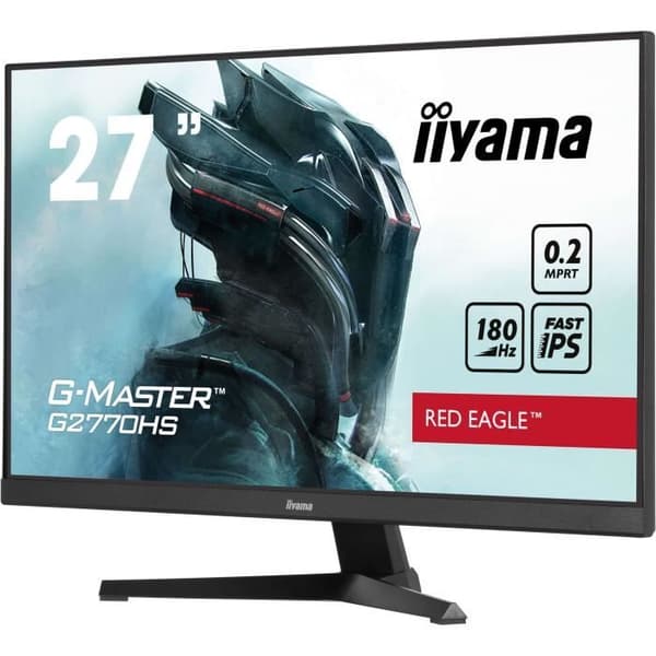 PC-skärm - IIYAMA - G2770HS-B1 - 27" FHD - IPS - 180Hz - 0,2ms - HDMI/DP - Högtalare - VESA 100x100 - Svart
