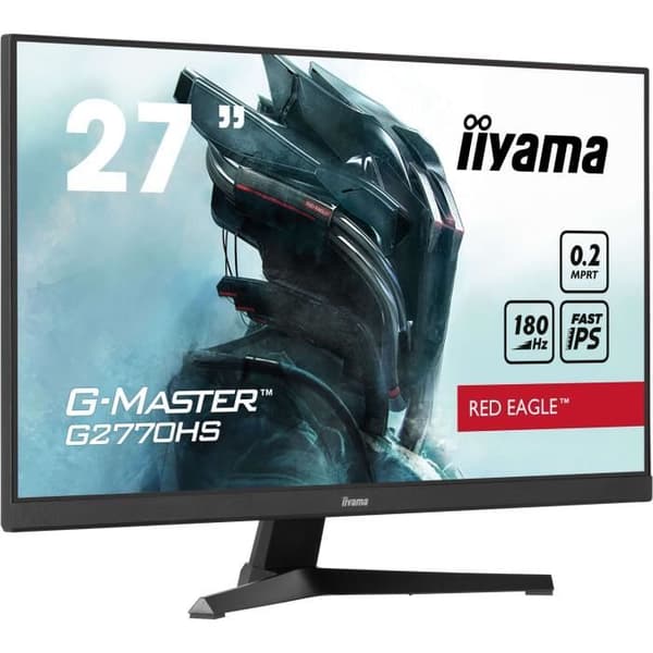 PC-skärm - IIYAMA - G2770HS-B1 - 27" FHD - IPS - 180Hz - 0,2ms - HDMI/DP - Högtalare - VESA 100x100 - Svart