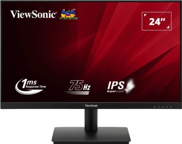 Viewsonic VA VA240-H-2, 60.5 cm (23.8"), 1920 x 1080 pixels, Full HD, LED, 1 ms, Black musta