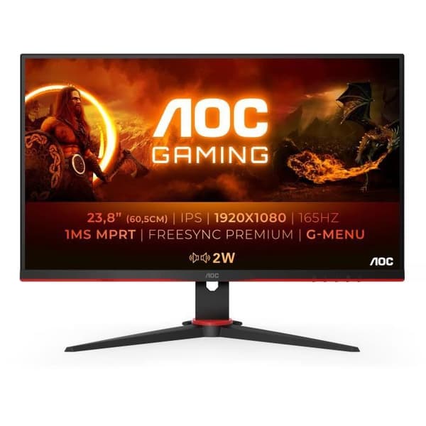 PC-skärm - AOC - 24G2SPAE - 23,8" FHD - IPS-panel - 165Hz - 1ms - 2 HDMI 1 DP 1 VGA - Svart