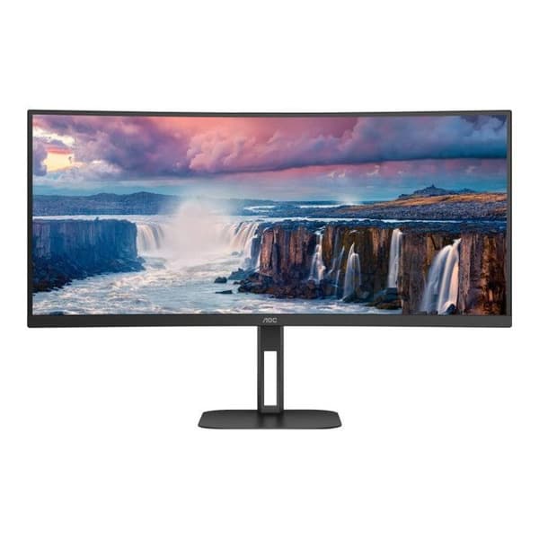 Skärm - AOC - CU34V5C-BK - 3440 x 1440 px - Böjd - HDMI - Inbyggda högtalare