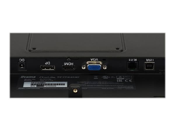 SCREEN IIYAMA 17" Open Frame Touch Black PCAP 10pts1000:1 1280x1024 USB VGA HDMI Display Port 350cd/m² 5ms Country/Portrait TF1734MC-B7