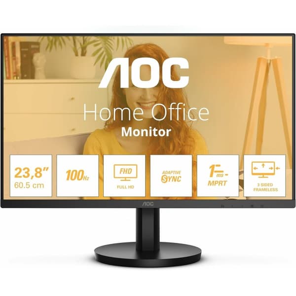 Skærm AOC 24B3HMA2 Full HD 23,8" 100 Hz Sort