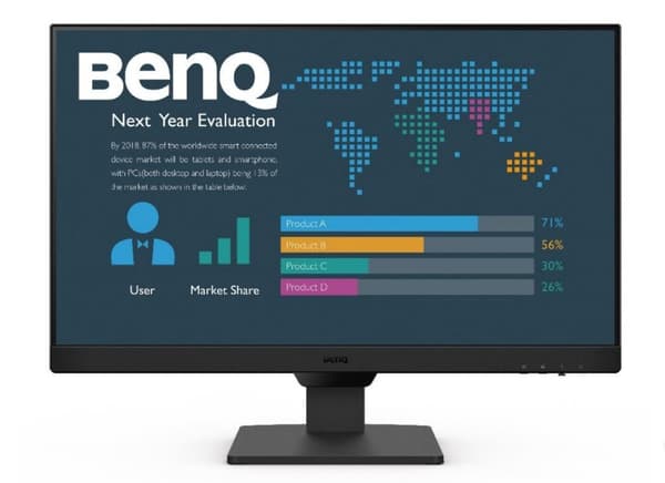 MONITOR BENQ LED 24" BL2490 Sort