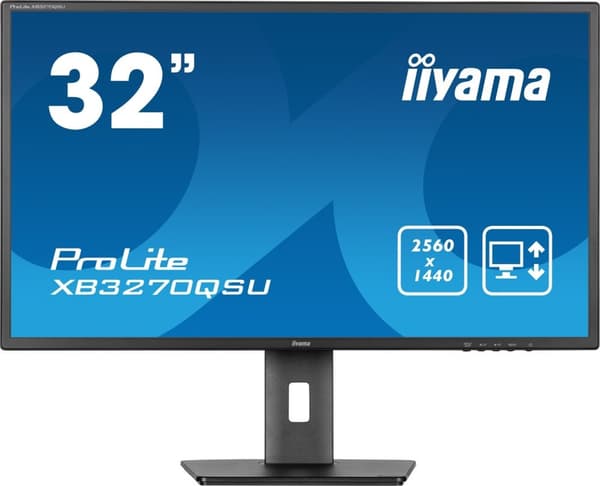 iiyama ProLite XB3270QSU-B1 tietokoneen näyttö 81,3 cm (32") 2560 x 1440 pikseliä Wide Quad HD LED musta