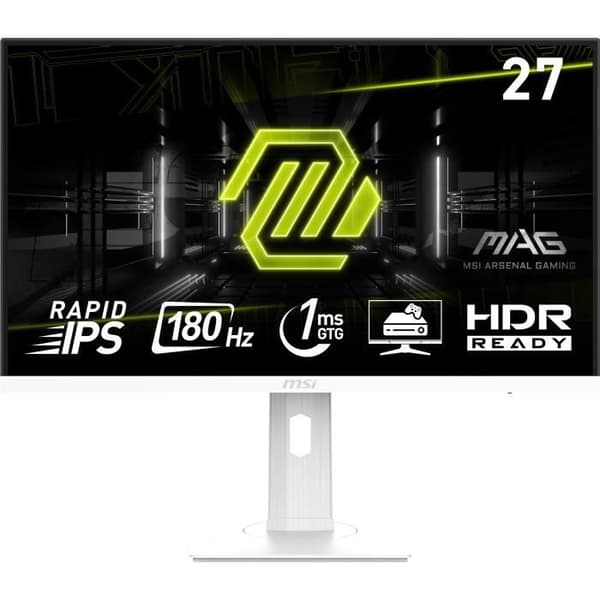 27' Full HD White PC plattskärm, perfekt för en uppslukande visuell upplevelse.
