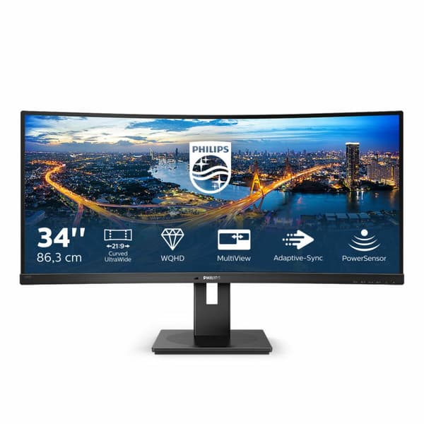 Skærm Philips 345B1C/00 34" LED VA LCD Flicker free 50-60  Hz Sort