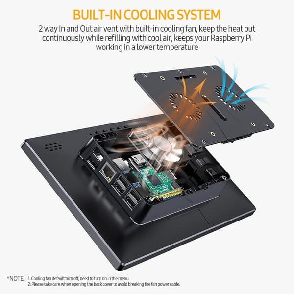 10,1-tums Raspberry Pi pekskärm, Full HD-upplösning, stöd för 10-punkters multitouch,EU-kontakt, UPi7 1200P
