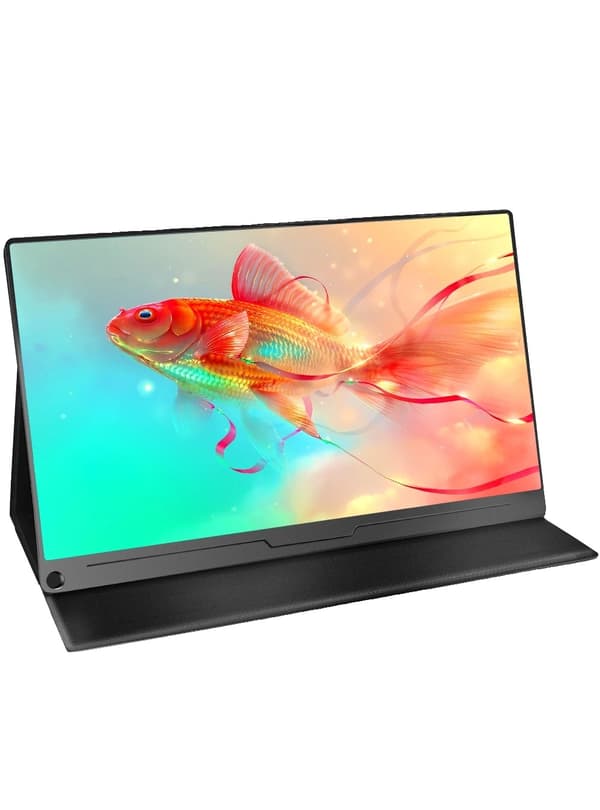 Bærbar 15,6 tommer skærm, FHD 1080P opløsning, USB Type-C tilslutning,EU-stik
