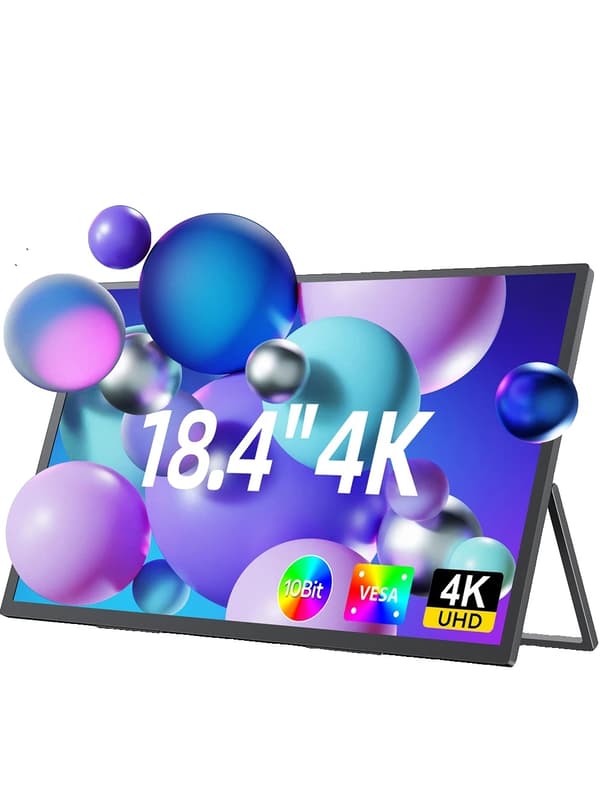 18,4 tum gamingmonitor, 4K-upplösning, bred kompatibilitet,EU-kontakt