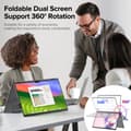 Miniatyrbillede 5 af 5: Dual Skærm Monitor, 18,5 Tommer Full HD, USB-C og Mini HDMI Forbindelse,EU-stik