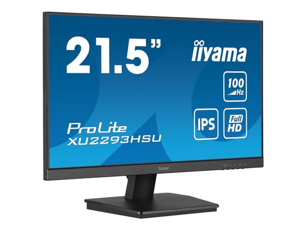 iiyama ProLite XU2293HSU-B7 - LED-skjerm - 22" (21.5" synlig) - 1920 x 1080 Full HD (1080p) @ 100 Hz - IPS - 300 cd/m² - 1000:1 - 1 ms - HDMI, Displa
