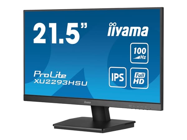 iiyama ProLite XU2293HSU-B7 - LED-skjerm - 22" (21.5" synlig) - 1920 x 1080 Full HD (1080p) @ 100 Hz - IPS - 300 cd/m² - 1000:1 - 1 ms - HDMI, Displa Sort