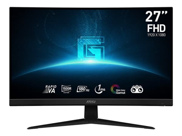 MSI G27C4 E3 - LED-skjerm - gaming - kurvet - 27" - 1920 x 1080 Full HD (1080p) @ 180 Hz - Rapid VA - 250 cd/m² - 3000:1 - 2xHDMI, DisplayPort
