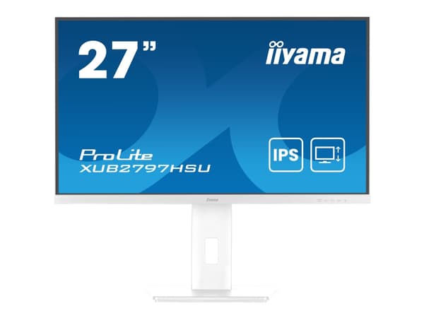 iiyama ProLite XUB2797HSU-W2 - LED-skärm - 27" - 1920 x 1080 Full HD (1080p) @ 100 Hz - IPS - 300 cd/m² - 1000:1 - 1 ms - HDMI, DisplayPort - högtala