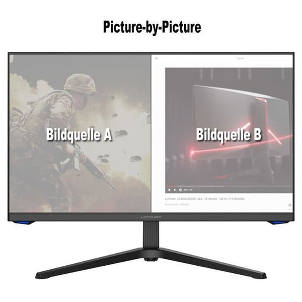 PC Gamer-skärm - LC-POWER - 27 tum - QHD 2560 x 1440 - 180 Hz - 1 ms - Adaptiv synkronisering