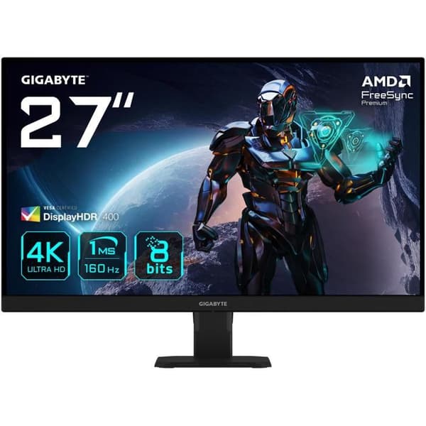 Spelskärm - GIGABYTE - GS27U - 27 tum - UHD 3840 x 2160 - 160Hz - 1ms Svart