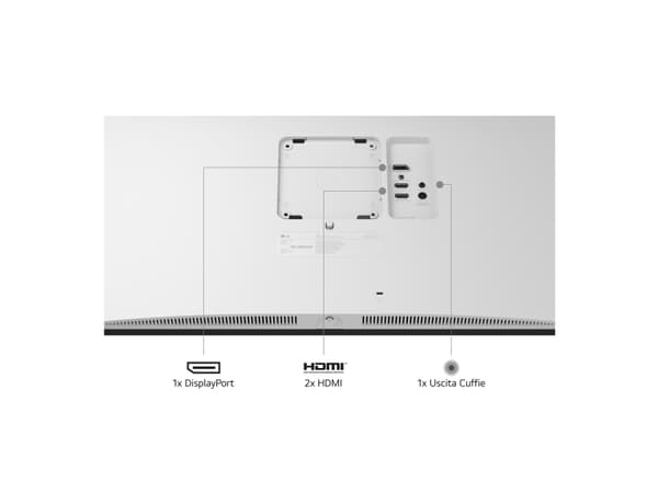 LG UltraFine 27US550-W - LED-skärm - 27" - 3840 x 2160 4K UHD (2160p) @ 60 Hz - IPS - 300 cd/m² - 1000:1 - HDR10 - 5 ms - 2xHDMI, DisplayPort