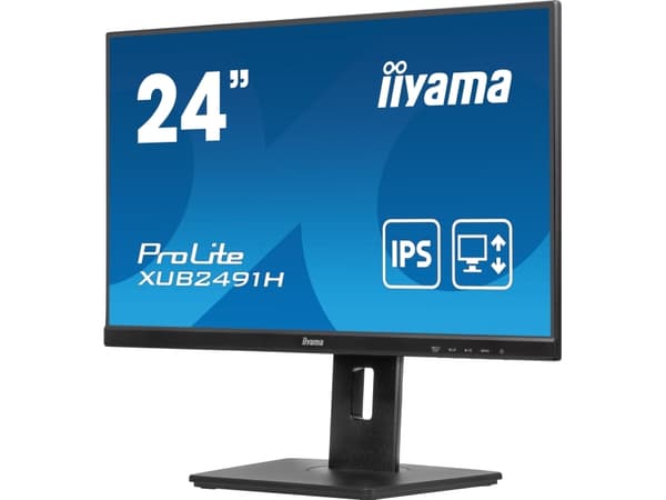 iiyama ProLite XUB2491H-B1 - LED-skärm - 24" (23,8" för visning) - 1920 x 1080 Full HD (1080p) @ 100 Hz - IPS - 300 cd/m² - 1300:1 - 0,5 ms - HDMI, D
