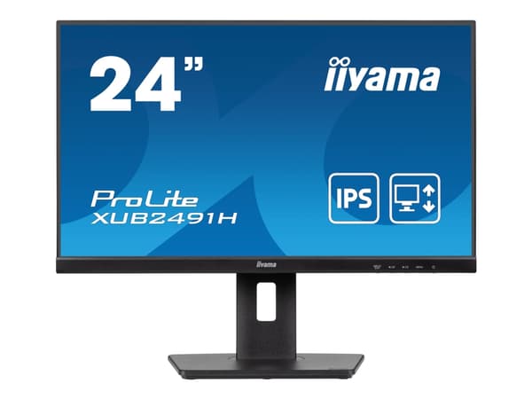 iiyama ProLite XUB2491H-B1 - LED-skärm - 24" (23,8" för visning) - 1920 x 1080 Full HD (1080p) @ 100 Hz - IPS - 300 cd/m² - 1300:1 - 0,5 ms - HDMI, D Svart
