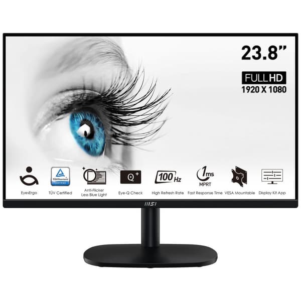 Monitor MSI PRO MP245V Full HD 23,8" 100 Hz Svart