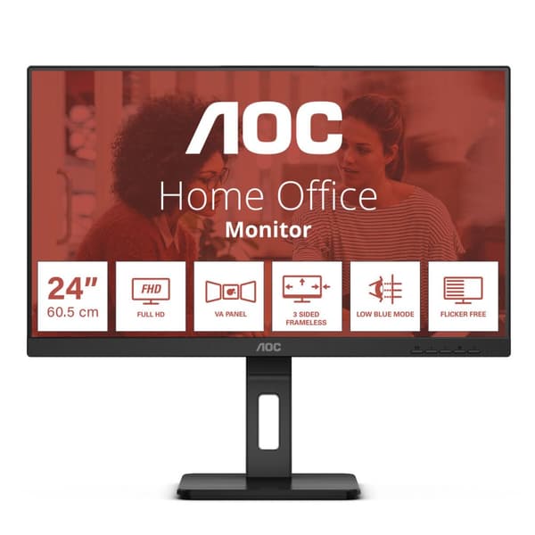 Skærm AOC 24E3QAF Full HD 24" Sort