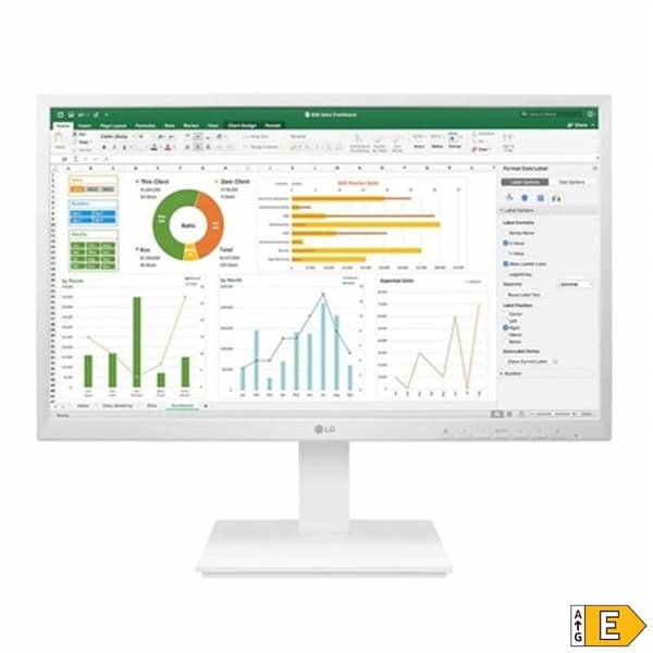 Gaming skærm LG 27BK55YP-W Full HD 27" Hvid