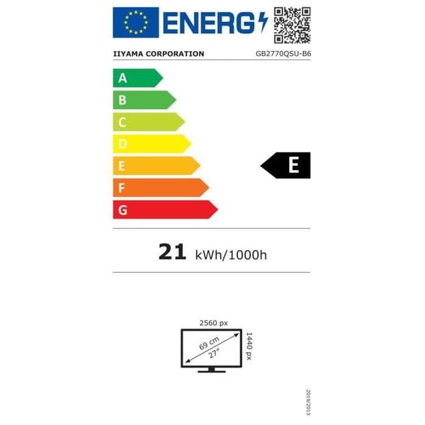 PC-skärm - IIYAMA - GB2770QSU-B6 - 27" IPS 2560 x 1440 - 0,2ms - 180Hz - HDMI DP - Svart