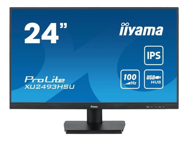 iiyama ProLite XU2493HSU-B7 - LED-skärm - 24" (23.8" visbar) - 1920 x 1080 Full HD (1080p) @ 100 Hz - IPS - 300 cd/m² - 1300:1 - 1 ms - HDMI, Display