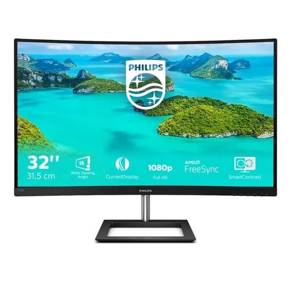 Philips E Line 322E1C/00 LED-skärm 80 cm (31,5") 1920 x 1080 pixlar Full HD LCD-svart Svart