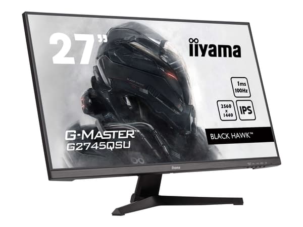 iiyama G-MASTER Black Hawk G2745QSU-B2 - LED-skärm - spel - 27" - 2560 x 1440 WQHD @ 100 Hz - IPS - 300 cd/m² - 1300:1 - 1 ms - HDMI, DisplayPort - h