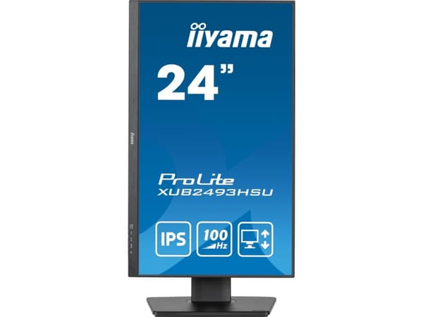 iiyama ProLite XUB2493HSU-B7 - LED-skärm - 24" (23.8" visbar) - 1920 x 1080 Full HD (1080p) @ 100 Hz - IPS - 250 cd/m² - 1300:1 - 1 ms - HDMI, Displa