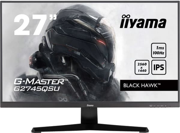 iiyama G-MASTER G2745QSU-B2 27" IPS-bildskärm, 2560 x 1440 QHD / WQHD, 100Hz, 1ms