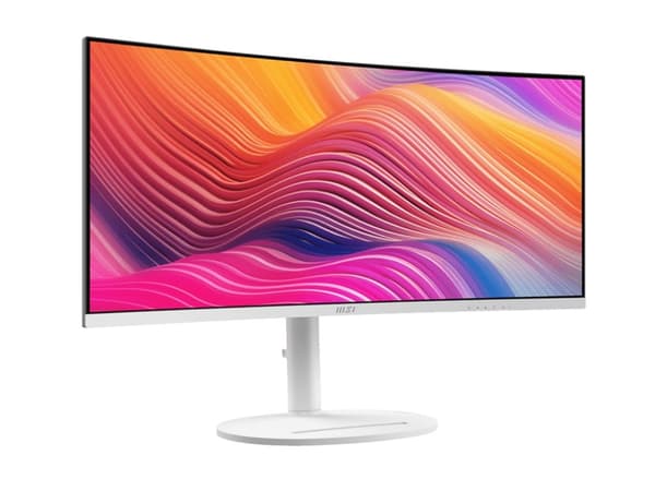 MSI Modern MD342CQPW - LED-skjerm - kurvet - USB - 34" - 3440 x 1440 UWQHD @ 120 Hz - VA - 300 cd/m² - 3000:1 - 1 ms - 2xHDMI, DisplayPort, USB - høy