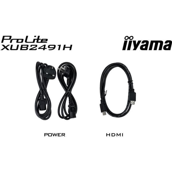 PC-skärm - IIYAMA - XUB2491H-B1 - 23,8" FHD - IPS - 100Hz - 0,5ms - HDMI/DP - VESA 100x100 - Justerbar fot + Pivot - Svart