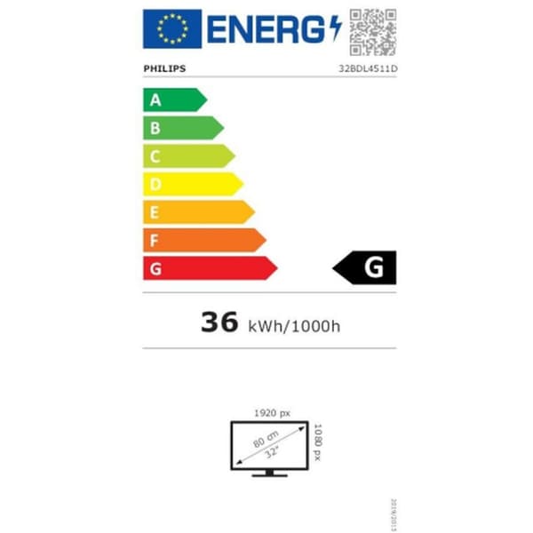 Videovägg Monitor Philips 32BDL4511D/00 Full HD 32"