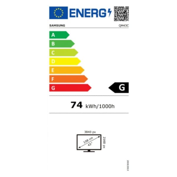 Videovæg Monitor Samsung LH43QMCEPGCXEN 4K Ultra HD 43" LED