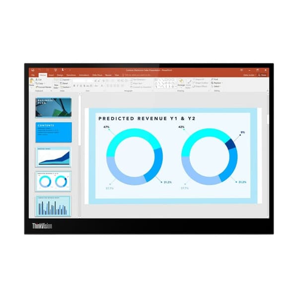 Monitor Lenovo 63AAUAT6WL 14" Svart