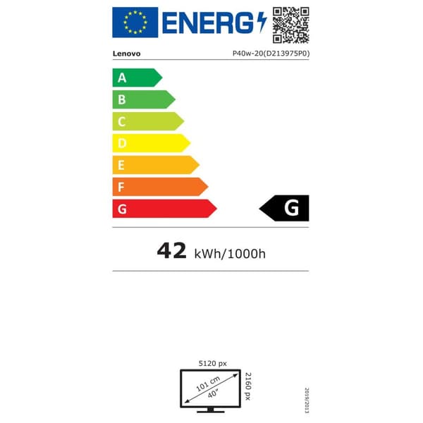 Näyttö Lenovo 62C1GAT6EU 39,7" 5K Ultra HD