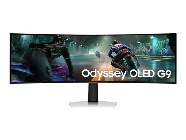 Samsung Odyssey OLED G9 S49DG912SU - G91SD Series - OLED-monitor - spel - böjd - 49" - 5120 x 1440 Dual Quad HD @ 144 Hz - 250 cd/m² - 1000000:1 - Di