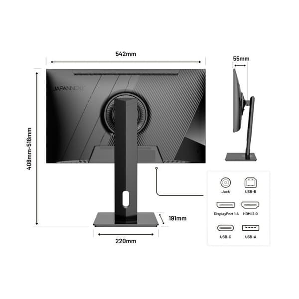 PC-skärm för kontor - JAPANNEXT - 23,8" - 4K UHD - IPS - 300 cd/m²