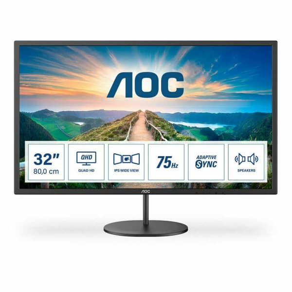 Skærm AOC Q32V4 32" 2K LCD IPS 75 Hz Sort
