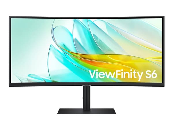 Samsung ViewFinity S6 S34C654UAU - S65UC Series - LED-skärm - böjd - 34" - 3440 x 1440 UWQHD @ 100 Hz - VA - 350 cd/m² - 3000:1 - HDR10 - 5 ms - HDMI