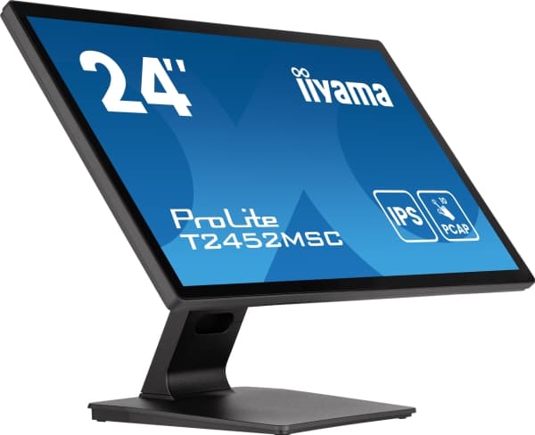 iiyama ProLite T2452MSC-B1AG - LED-skärm - 24" (23.8" visbar) - pekskärm - 1920 x 1080 Full HD (1080p) - IPS - 400 cd/m² - 1000:1 - 14 ms - HDMI, Dis