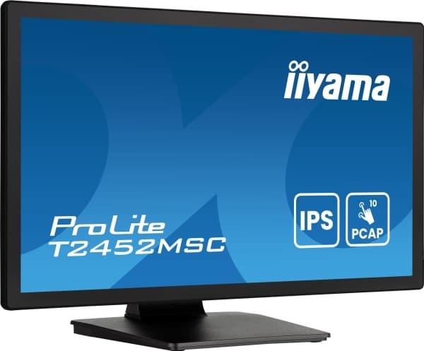 iiyama ProLite T2452MSC-B1AG - LED-skärm - 24" (23.8" visbar) - pekskärm - 1920 x 1080 Full HD (1080p) - IPS - 400 cd/m² - 1000:1 - 14 ms - HDMI, Dis