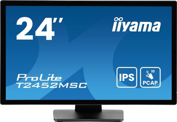 iiyama ProLite T2452MSC-B1AG - LED-skärm - 24" (23.8" visbar) - pekskärm - 1920 x 1080 Full HD (1080p) - IPS - 400 cd/m² - 1000:1 - 14 ms - HDMI, Dis