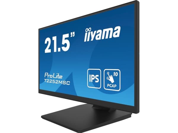 iiyama ProLite T2252MSC-B2AG - LED-skjerm - 22" (21.5" synlig) - berøringsskjerm - 1920 x 1080 Full HD (1080p) @ 60 Hz - IPS - 250 cd/m² - 1000:1 - 5
