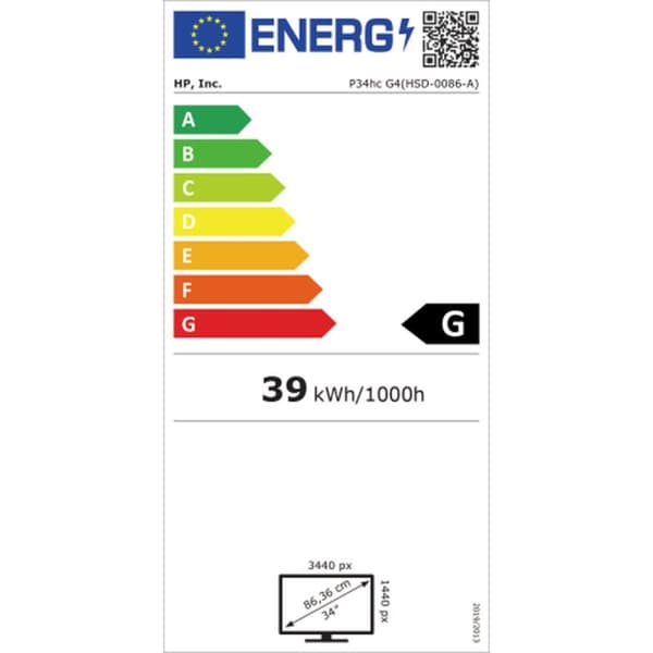 Skærm HP P34hc G4 LFC 34" LED 34"