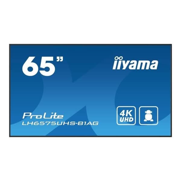 LED-bakgrundsbelyst LCD platt skärm - iiyama ProLite LH6575UHS-B1AG - Klass 65 - 4K - Svart