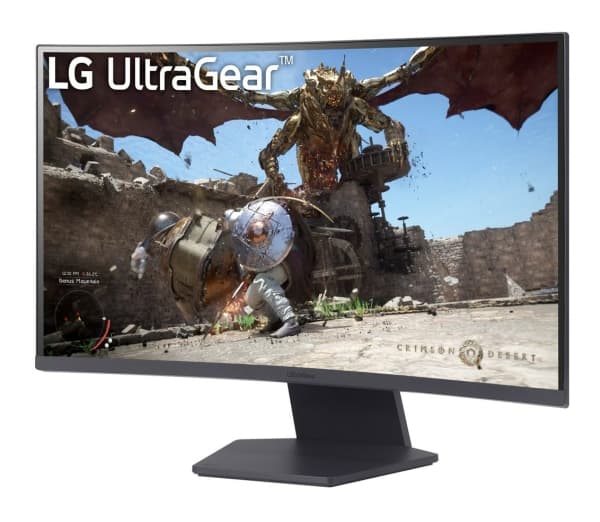 LG UltraGear 27GS60QC-B - LED-skärm - spel - böjd - 27" - 2560 x 1440 QHD @ 180 Hz - VA - 300 cd/m² - 3000:1 - HDR10 - 1 ms - 2xHDMI, DisplayPort